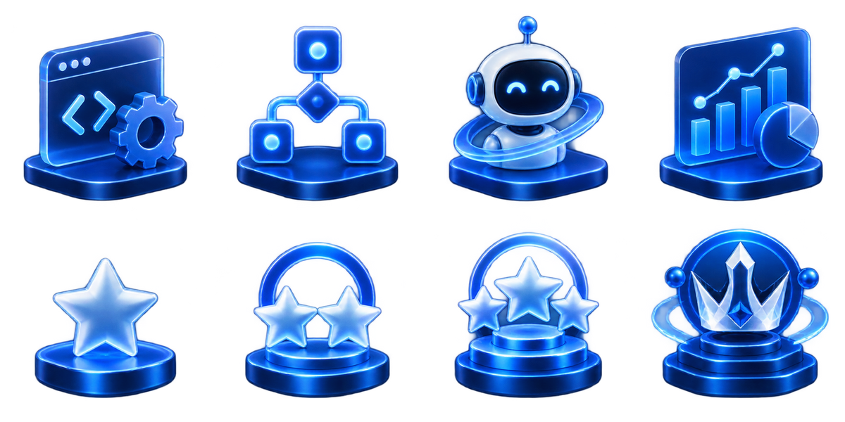 SoftwareHome AI services and pricing tier icon set